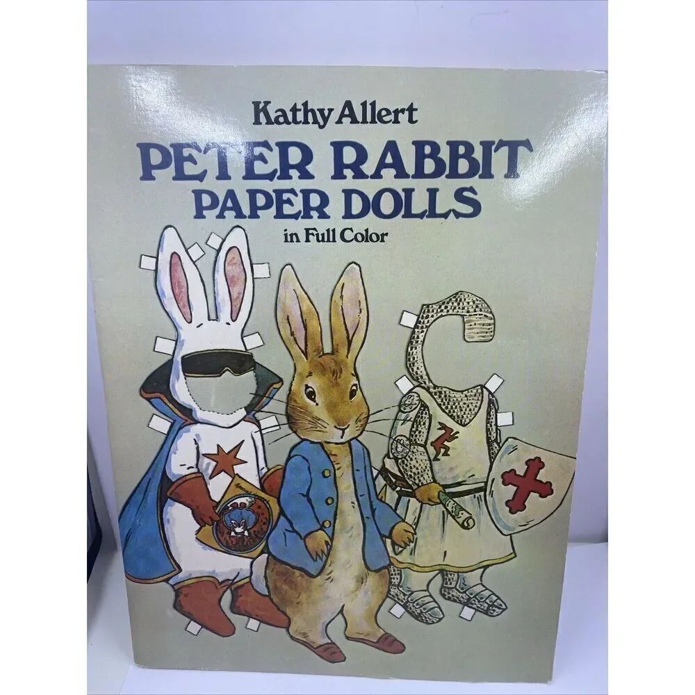Vintage Peter Rabbit Paper Dolls Full Color Kathy Allert Uncut 1982